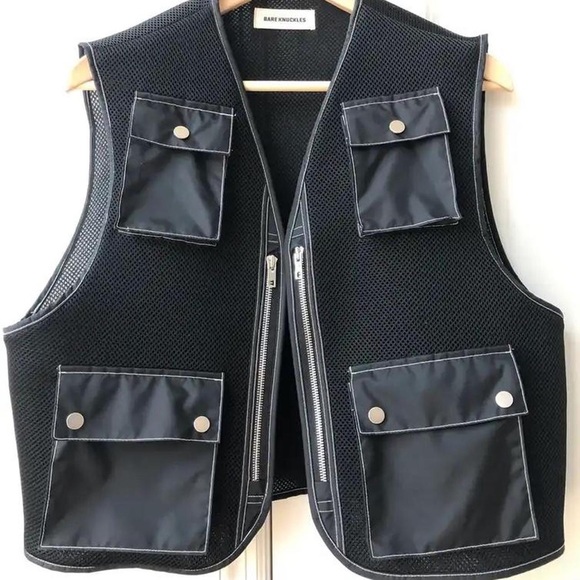 Bare Knuckles rare sold out Mesh Tactical Vest, black size men’s S - Picture 7 of 8